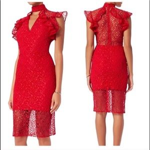 ALEXIS RED LACE DRESS